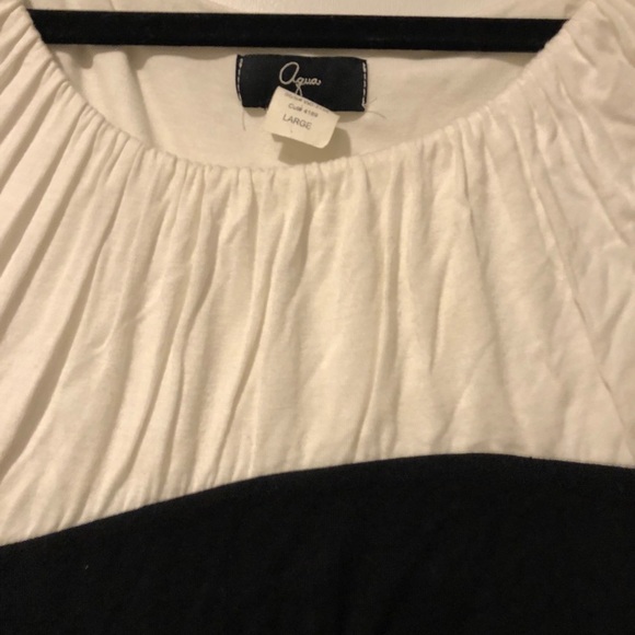 Aqua color block dress L - Picture 2 of 4